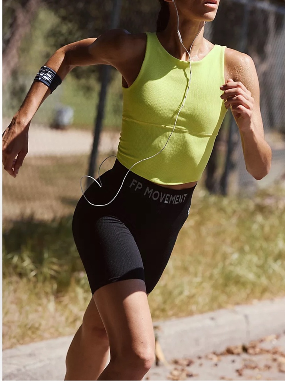 NWT FP Movement Free Throw Unwind Cami Highlighter Yellow XS/S